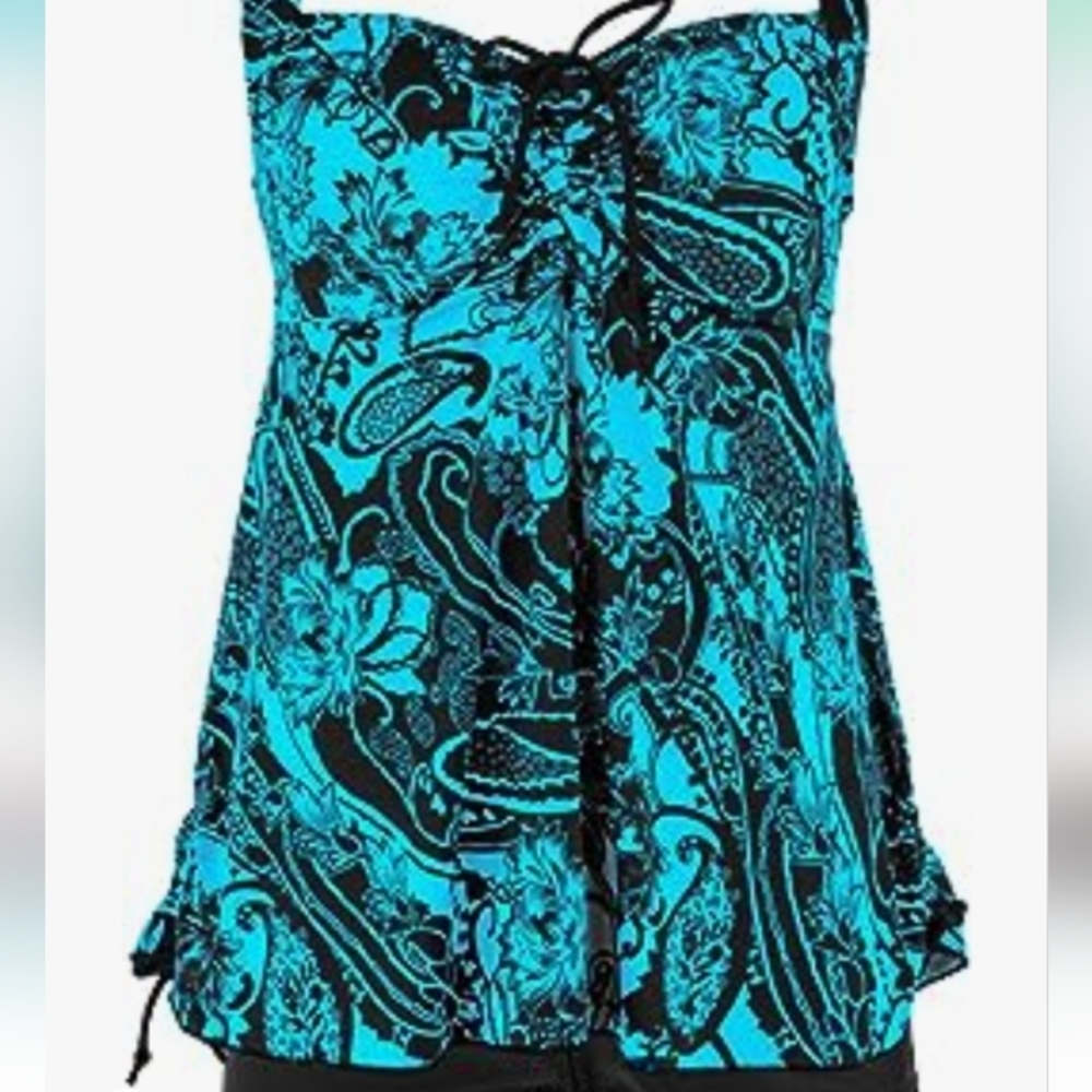 Septangle swimsuit Tankini and shorts.full coverage.